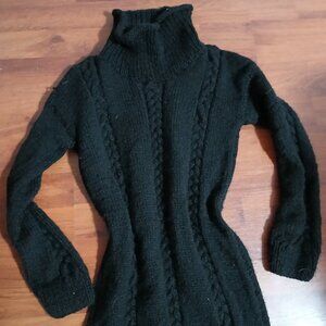 Handknit black dress